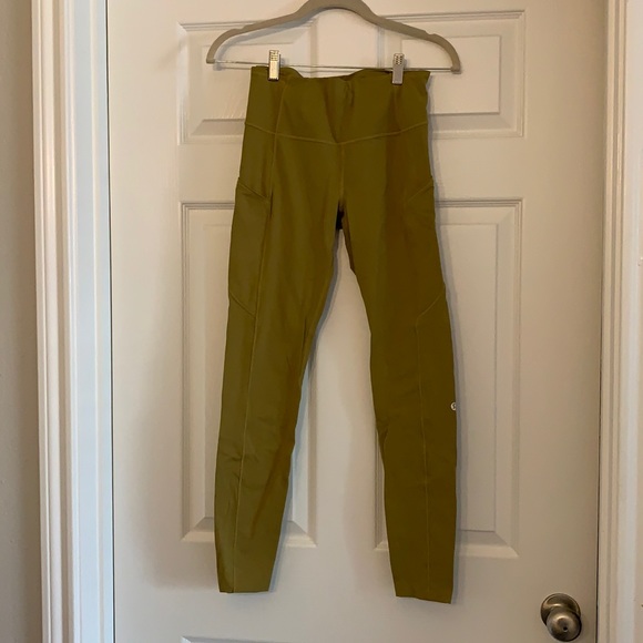 Lululemon mustard yellow fast and free 28” size 6 - Picture 1 of 4